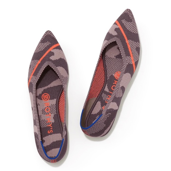 Rothy's Camouflage Flats in Taupe/Gray and Orange size 9.5 - Picture 1 of 7